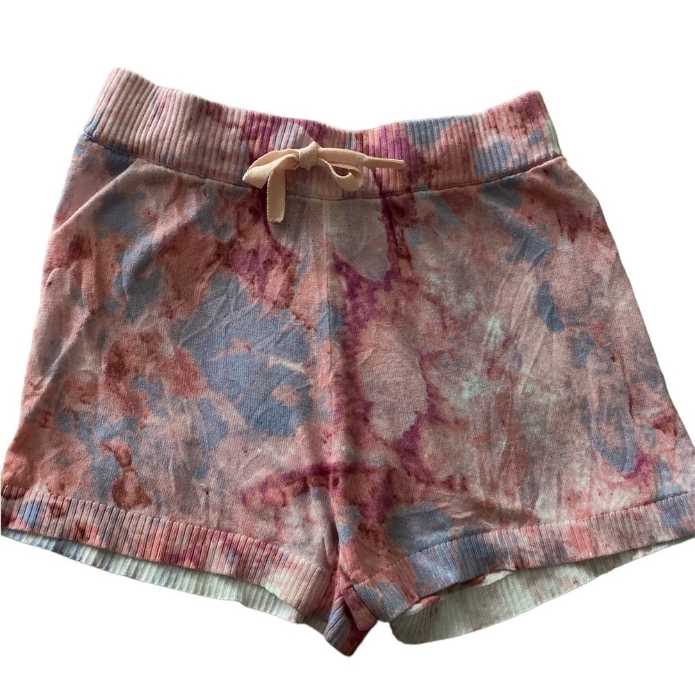 Revolve x Central Park West lounge shorts, size S. Pink and blue tiedye Coastal